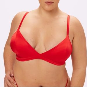 BNWT red satin triangle bralette 2XL